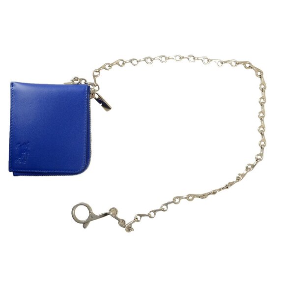 Burberry Men's Royal Blue 100% Leather Zip Around Wallet - Picture 1 of 5